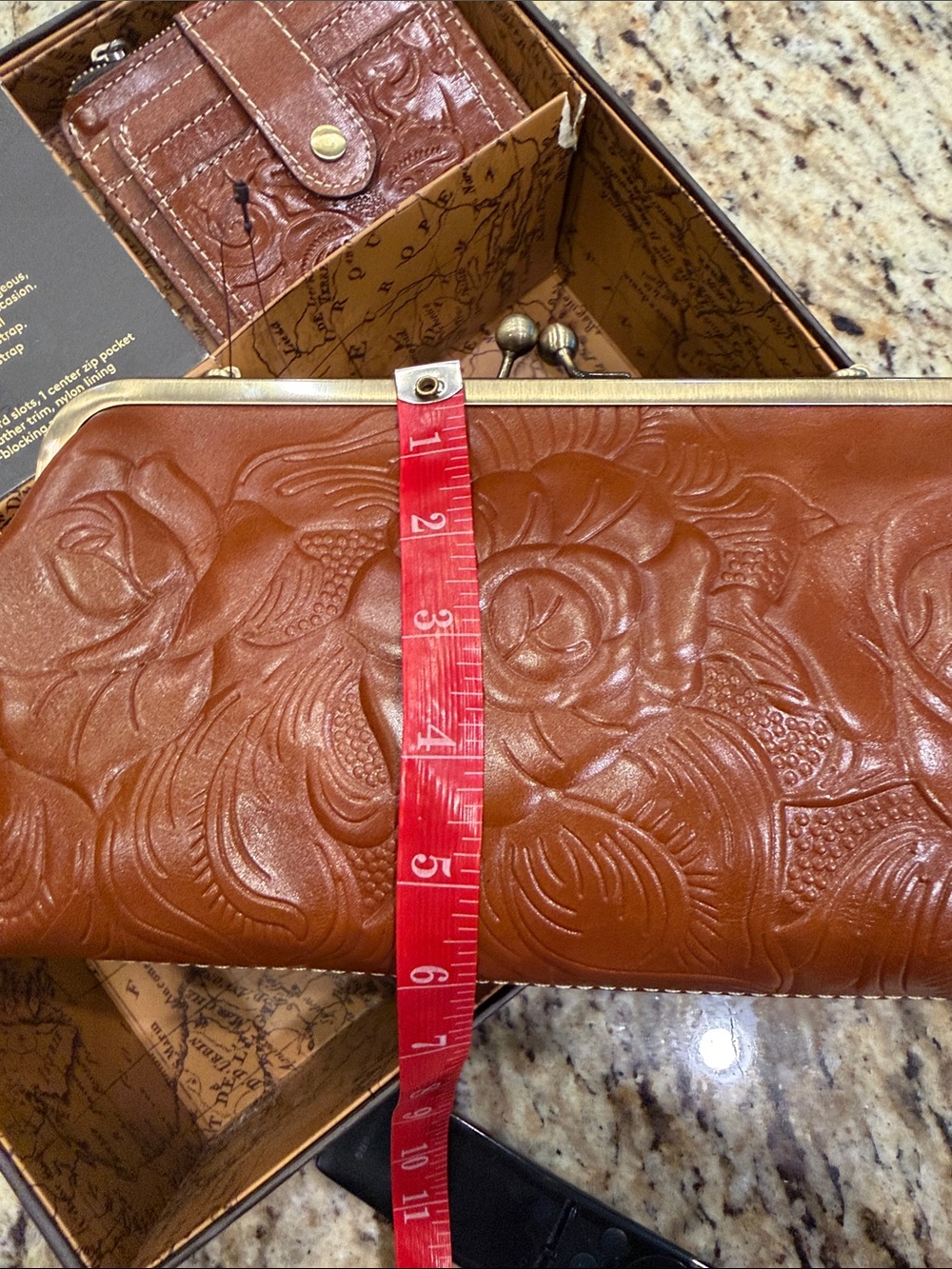 NWT Patricia Nash Embossed Leather
Handbag with Kisslock and Wallet - Picture 6 of 12